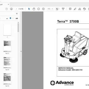 Advance Terra 3700B Service Manual 9084203010 - PDF DOWNLOAD