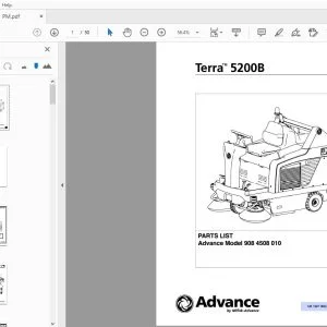 Advance Terra 5200B 9084508010 Parts Manual - PDF DOWNLOAD