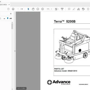 Advance Terra 5200B Parts Manual 1463544000 - PDF DOWNLOAD