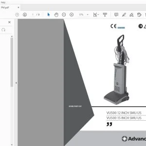 Advance VU500 12,15 Inch SMU US Parts Manual 107407904b - PDF DOWNLOAD