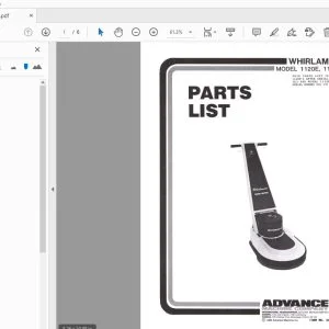 Advance Whirlamatic 1120E, 1120E-5 Parts Manual - PDF DOWNLOAD
