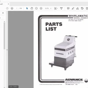 Advance Whirlamatic 2000B-D Parts Manual - PDF DOWNLOAD