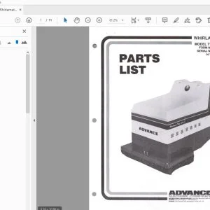 Advance Whirlamatic Twin 2000 Parts Manual - PDF DOWNLOAD