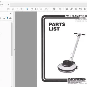 Advance Whirlamatic UHS 1520 Parts Manual - PDF DOWNLOAD