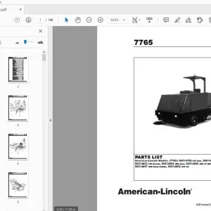American Lincoln 7765 Parts Manual 56042487 - PDF DOWNLOAD