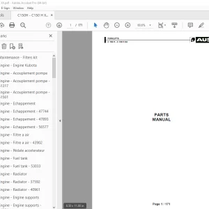 Ausa Forklift C150H - C150 H X4 Parts Manual - PDF DOWNLOAD