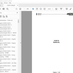 Ausa Forklift C200 H X4 Parts Manual - PDF DOWNLOAD