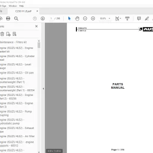 Ausa Forklift C250 H LE Parts Manual - PDF DOWNLOAD
