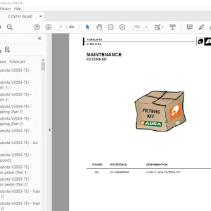 Ausa Forklift C250 H X4 Parts Manual - PDF DOWNLOAD