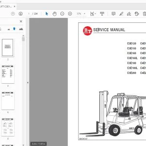 BT FORKLIFT C3E120 C4E120 C3E150 C4E150 C3E160 C4E160 C3E160L C4E160L C3E180 C4E180 C3E180L C4E180L C3E200 C4E200 SERVICE MANUAL - PDF