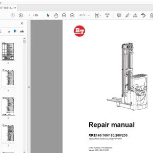 BT FORKLIFT RRE140/160/180/200/250 REPAIR MANUAL 7510399-040 - PDF DOWNLOAD