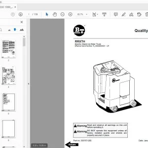 BT FORKLIFT RRXTH ELECTRIC STAND-UP RIDER TRUCK QUALITY PARTS MANUAL 309787-000 - PDF DOWNLOAD