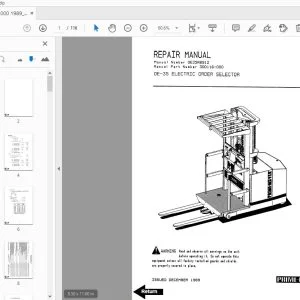 BT PRIME-MOVER OE-35 ELECTRIC ORDER SELECTOR REPAIR MANUAL 300116-000 - PDF DOWNLOAD