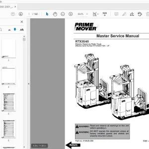 BT PRIME MOVER RTX35/45 MASTER SERVICE MANUAL 310428-000 - PDF DOWNLOAD