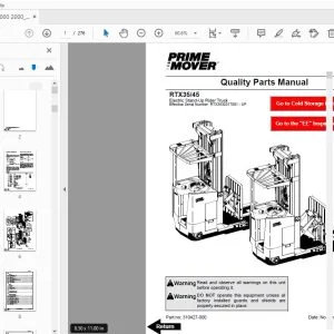 BT PRIME MOVER RTX35/45 QUALITY PARTS MANUAL 310427-000 - PDF DOWNLOAD