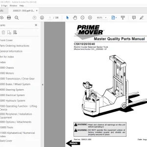 BT-Prime Mover CSX10 CSX20 CSX30 CSX40 Stacker Truck Parts Manual PDF