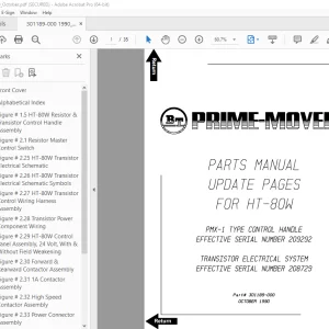 BT Prime Mover HT-80W Parts Manual PN 301189-000 - PDF DOWNLOAD