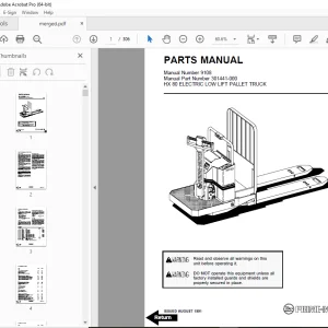 BT Prime-Mover HX 80 Electric Low Lift Pallet Truck Parts Manual PDF