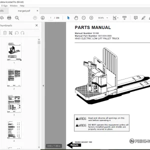 BT Prime-Mover HX65 Electric Low Lift Pallet Truck Parts Manual PDF