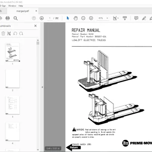 BT Prime Mover Lowlift Electric Truck Repair Manual - PDF DOWNLOAD