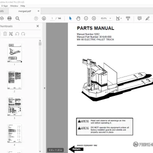 BT Prime-Mover MX 80 Electric Pallet Truck Parts Manual - PDF DOWNLOAD