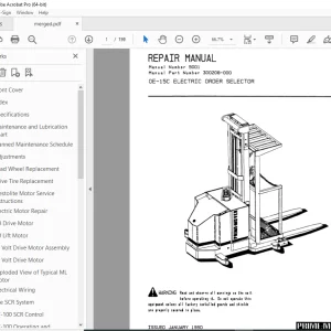 BT Prime Mover OE-15C Electric Order Selector Repair Manual - PDF DOWNLOAD