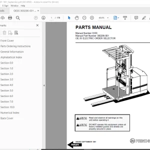 BT Prime Mover OE-35 Electric Order Selector Parts Manual 1991 PDF