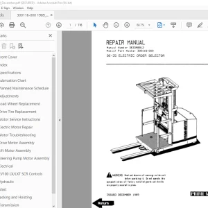 BT-Prime Mover OE-35 Electric Order Selector Parts Manual PDF