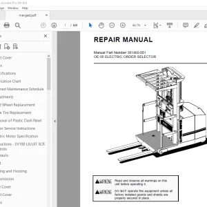BT Prime-Mover OE-35 Electric Order Selector Repair Manual PDF