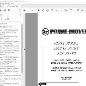 BT Prime Mover PE-80 Parts Manual PN 301191-000 PDF