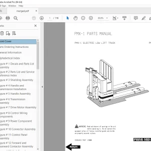 BT Prime Mover PMX-1 Electric Low Lift Truck Parts Manual PDF