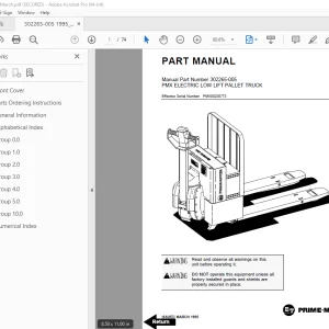 BT Prime-Mover PMX Electric Low Lift Pallet Truck Parts Manual - PDF DOWNLOAD