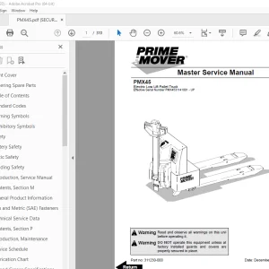 BT Prime Mover PMX45 Electric Low Lift Pallet Truck Parts Manual PDF