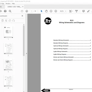 BT Prime Mover RCX Wiring Schematic & Diagram Manual - PDF DOWNLOAD