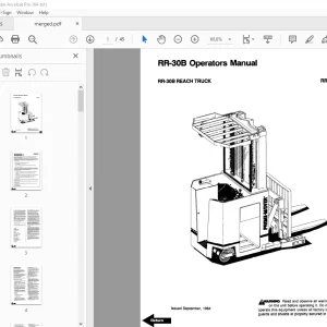 BT Prime-Mover RR-30B Reach Truck Operators Manual - PDF DOWNLOAD