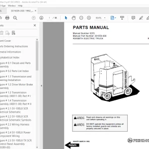 BT-Prime Mover RS50BTH Electric Truck Parts Manual - PDF DOWNLOAD