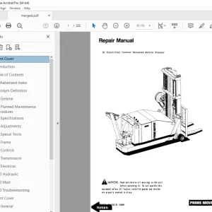 BT Prime Mover SC Electrical Counter Balanced Walkie Stacker Repair Manual PDF