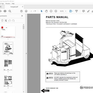 BT Prime-Mover TCB ELECTRIC TUGGER CAR BODY CARRIER Parts Manual PDF