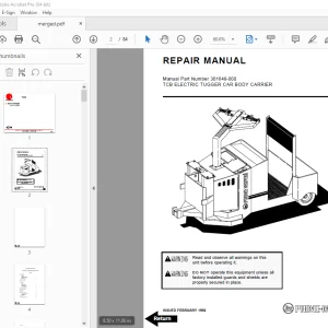 BT Prime-Mover TCB ELECTRIC TUGGER CAR BODY CARRIER Repair Manual PDF