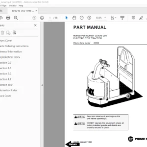 BT Prime-Mover TMX Electric Tow Tractor Parts Manual SN 255600 PDF