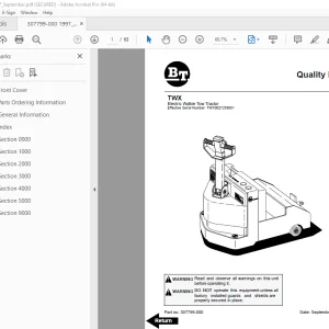 BT-Prime Mover TWX Electric Walkie Tow Tractor Parts Manual - PDF DOWNLOAD