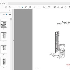 BT TOYOTA FORKLIFT RRE140/160/180/200/250 REPAIR MANUAL - PDF DOWNLOAD