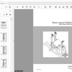 BT TOYOTA SPE120XR, SPE120XRD REPAIR MANUAL 7550623-040 - PDF DOWNLOAD