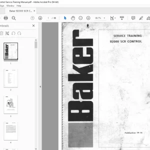 Baker B2000 SCR Control Service Training Manual - PDF DOWNLOAD