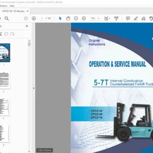 Baoli CPCD 50 CPCD 60 CPCD 70 Forklift Truck Operation & Service Manual PDF