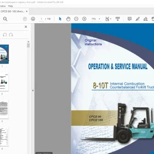 Baoli CPCD 80 CPCD 100 Forklift Truck Operation & Service Manual PDF