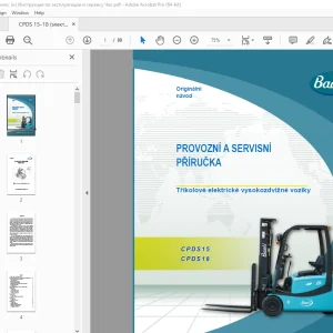 Baoli CPDS15 CPDS18 elektrické vysokozdvižné vozíky PROVOZNÍ A SERVISNÍ PŘÍRUČKA PDF