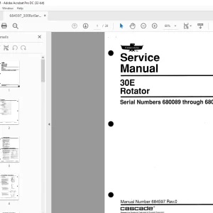 Cascade 30E Rotator Service Manual 684597 - PDF DOWNLOAD