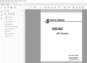 Cascade 30G/40G 360° Rotators Service Manual 6089468 -  PDF DOWNLOAD