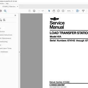 Cascade 40A LOAD TRANSFER STATION Service Manual 674490 - PDF DOWNLOAD
